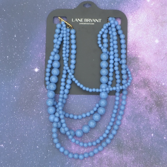 Lane Bryant Jewelry - NWT Lane Bryant Marble Multi-Strand Bead Necklace